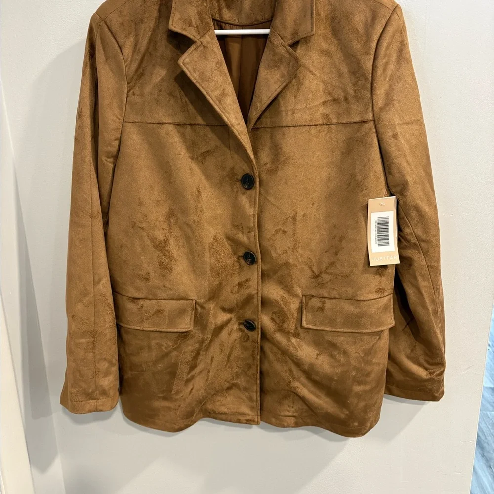 JustFab Tan Women's Blazer - Picture 9 of 10